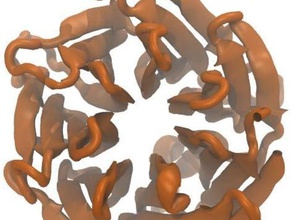 7 pales d'hélice beta de la biologie modèle protéine 3d print model - Mito3D