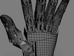 unfinished robot hand robotics 3d print model - Mito3D