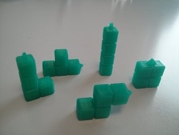 tetris brincos acessórios 3D print model - Mito3D