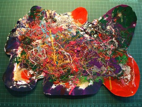 melted pla scrap-art experiment fun notadigitaldesign recycle useless 3d print model - Mito3D