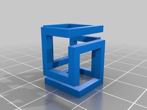 Cubo 3d illusione prospettica art customizer 3d print model - Mito3D
