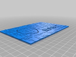 meine angepasste 3d custom valentines-Karte Kunst 3d print model - Mito3D