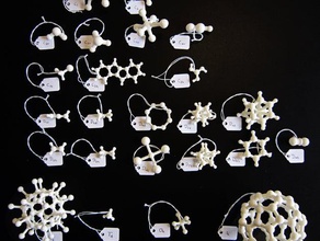 molekulare Beispiele einige Punkt-Gruppen Physik Astronomie Modelle Moleküle 3d print model - Mito3D