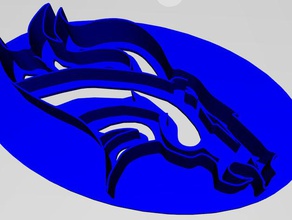 broncos cookie cutter untested 3d printing 3d print model - Mito3D
