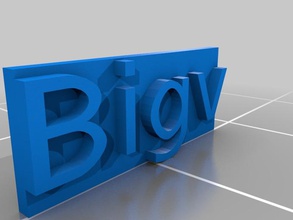 bigv signs logos useless waste time space 3d print model - Mito3D