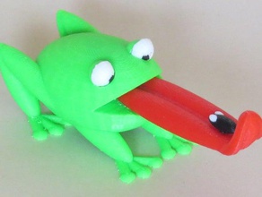 Frosch 3d drucken Tier cool Kreatur Fliegen grün rot 3d print model - Mito3D