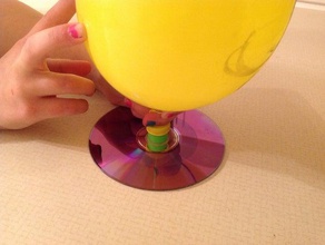 disco compacto cd balão de hovercraft a física astronomia o fluxo ar ciência 3d print model - Mito3D