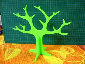 tree rings holder organization earring hanger jewel jewelry necklace pla silhouette stand ultimaker 3d print model - Mito3D