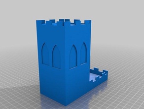 castle dice tower toy game accessories games 3d print model - Mito3D