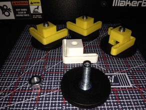 replicator 2 2x adjustable feet 3d printer parts 3d print model - Mito3D