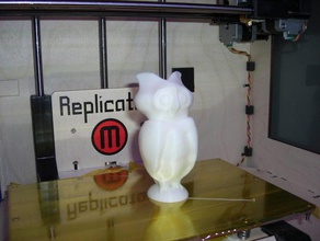 gufo primitiva scultura animali semplificata 3d print model - Mito3D