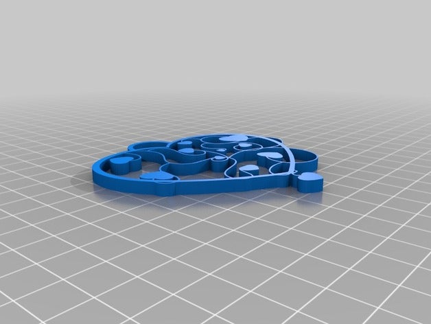 cœur de la chaîne pendentif d'autres herz 3D print model - Mito3D