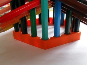 geo hart 72 porte-crayon de l'organisation crayons george sculpture 3d print model - Mito3D