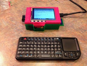 raspberry pi caso top aidafruit pitft 28 polegadas touchscreen eletrônica adafruit 3d print model - Mito3D