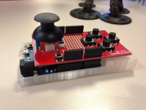 parametrische arduino Fall Regal sparkfun joystick-Schild-remixed Elektronik 3d print model - Mito3D
