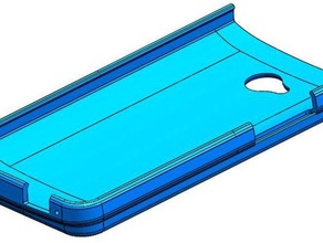 htc one case arka düz mobil telefon 3d print model - Mito3D