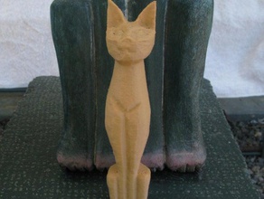 carved cat sculptures 3d print model - Mito3D