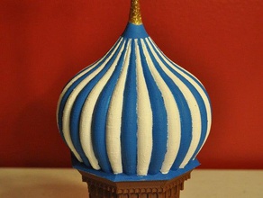 blue dome st basils cathedral moscow buildings structures ansys sketchup 3d print model - Mito3D