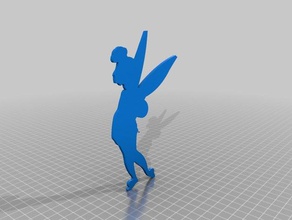 tinkerbell silhouette i segni loghi 3d print model - Mito3D