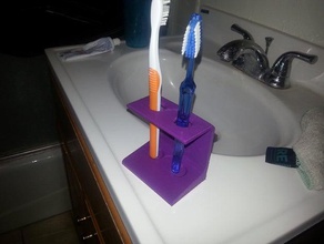 escova de dente suporte casa banho 3d print model - Mito3D