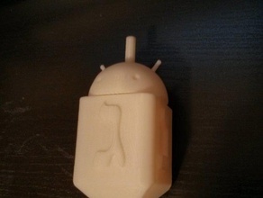 droidel remix de la poignée les jouets jeux android toupie 3d print model - Mito3D