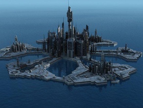 city atlantis buildings structures alien ancients scifi spaceship stargate technology 3d print model - Mito3D