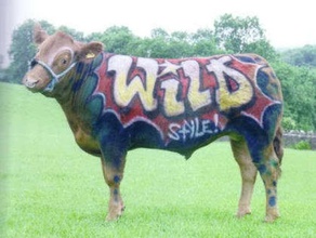 wild style cow sculptures 3d print model - Mito3D