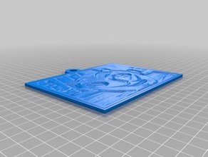 bonito diabo 2d a arte personalizado 3d print model - Mito3D