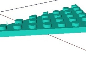 lego base 8x6 6x8 rechtwinklige Dreieck - Spielzeug Spiele 3d print model - Mito3D