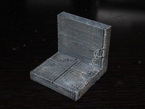 openforge smooth edge wall tile toy game accessories dnd tiles dungeon miniatures pathfinder rpg tabletop terrain 3d print model - Mito3D