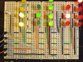 binary clock electronics arduino program programming 3d print model - Mito3D