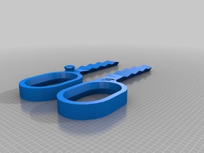 zigzag scissors hand tools 3d print model - Mito3D