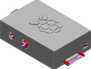 reprap raspberry pi caso l'elettronica 3d 3dprint box rasperrypi 3d print model - Mito3D