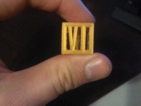 numeral romano morrer dados 3d print model - Mito3D