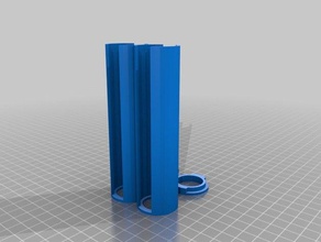 my customized parametric coin storage tubes cap organization 3d print model - Mito3D