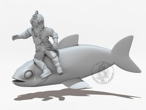 Taucher Fische-Konstellation Skulpturen Kunst onsuchafullsea 3d print model - Mito3D