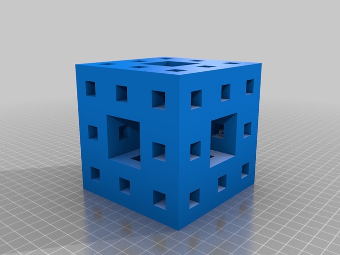 menger n2 makro freecad matematik sanat 3D print model - Mito3D