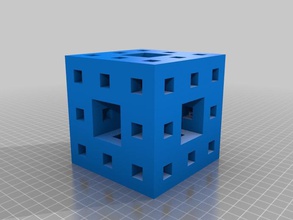 menger n2 macro freecad math art 3d print model - Mito3D