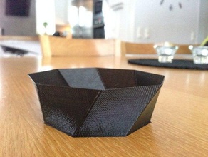 spiral 8 edges bowl decor 3d print model - Mito3D