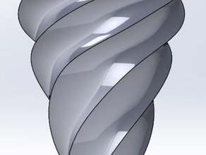 espiral vaso 6 arestas decoração 3d print model - Mito3D