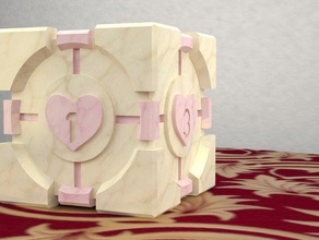companion cube dice toys games board game card holder die model prop video 3d print model - Mito3D