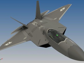 f-22 raptor hq vehicles air force engine fighter jet military prop 3d print model - Mito3D