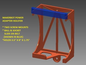 power adapter wall mount holster 3d printer accessories replicator tool 3d print model - Mito3D