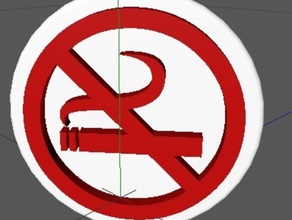 cartello vietato fumare i segni loghi 3d print model - Mito3D
