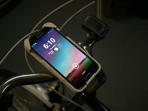 galaxy s4 handlebar mount mobile phone bicycle samsung 3d print model - Mito3D