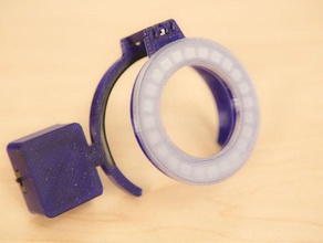 caméra d'anneau de led adafruit reflex numérique la lumière neopixel 3d print model - Mito3D