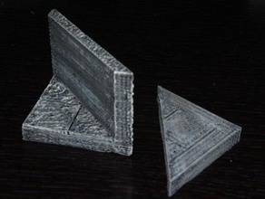 openforge bordo liscio diagonale di piastrelle giocattolo gioco accessori dnd dungeon miniature pathfinder rpg da tavolo terreno 3d print model - Mito3D