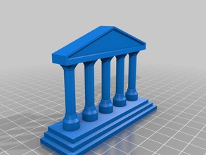 Yunan Tapınağı binalar yapılar 3d eksen model süs supportless oyuncak 3d print model - Mito3D