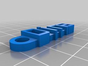 dina 2 portachiavi organizzazione personalizzato 3d print model - Mito3D