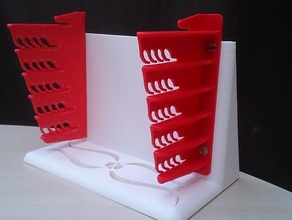 bookend glass plate rack 3d printer accessories build racking system 3d print model - Mito3D